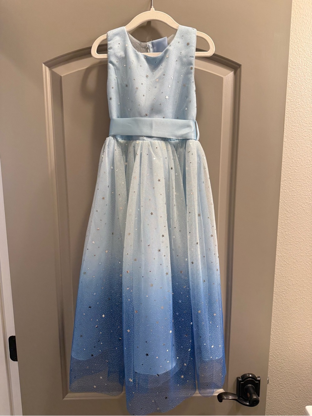 Light Blue Ombre Star Girls' Dress